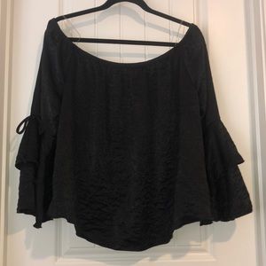 Black Haute Fox Off The Shoulder Top